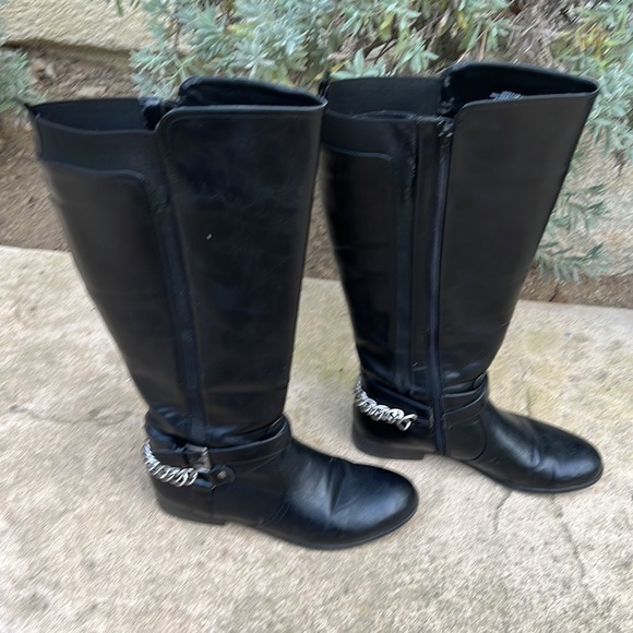 Unisa Women's Unteylor Black Faux Leather Moto Wide Calf Boot Size 8 - Picture 2 of 10